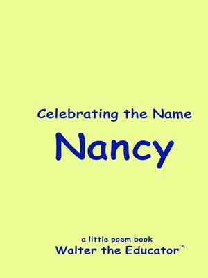 cover image of Celebrating the Name Nancy